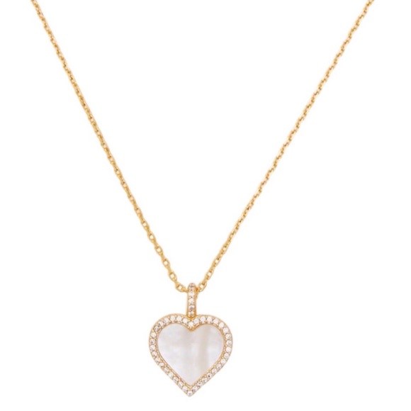 kate spade Jewelry - KATE SPADE • Take Heart Mother Of Pearl Crystal Necklace